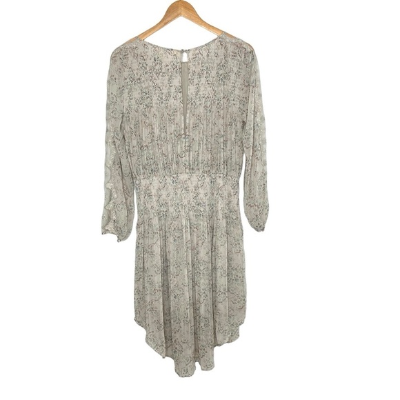 Free People Womens Floral Charlotte Midi Dress Size Medium Lace Lined - Picture 5 of 14